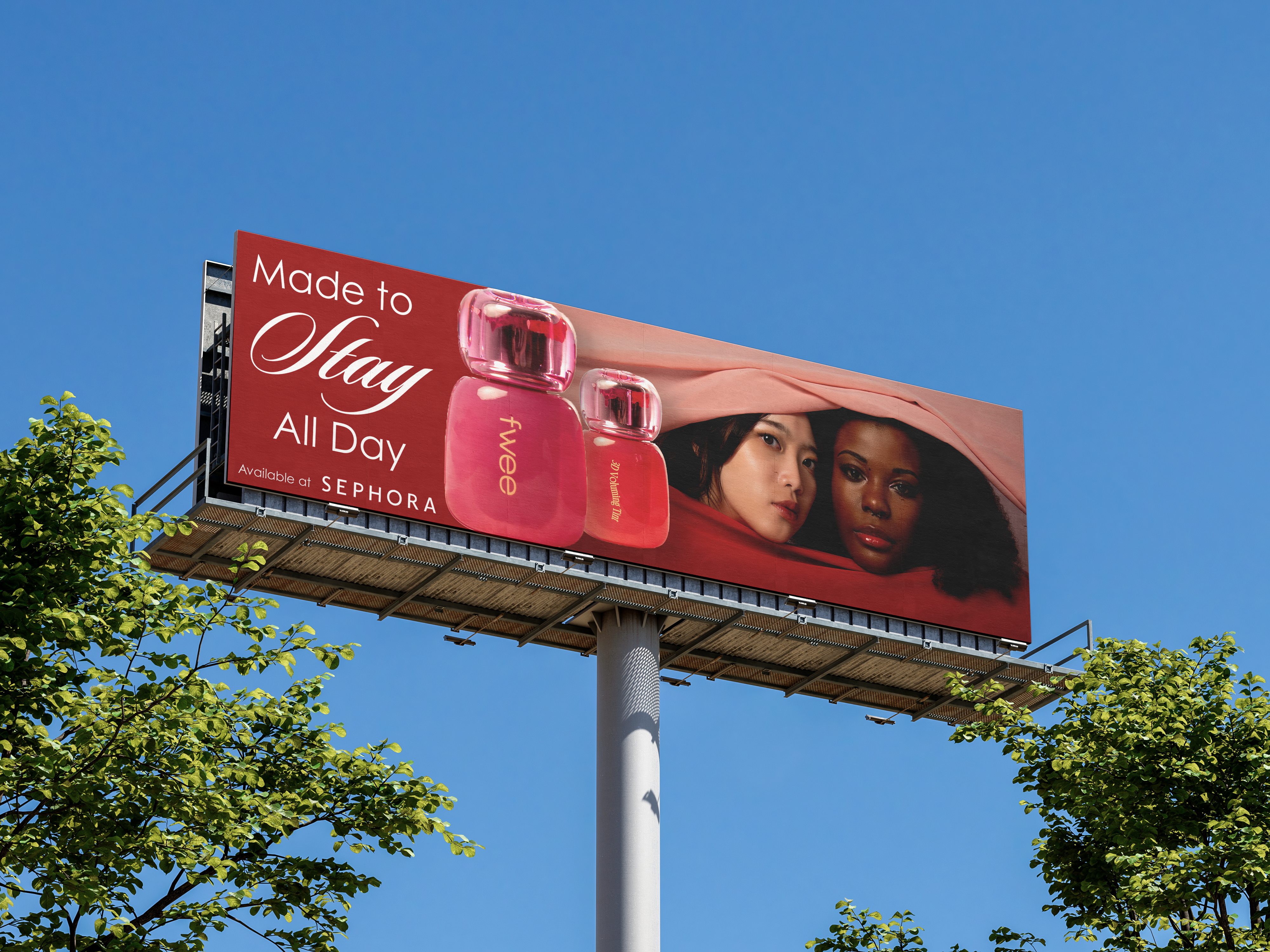 billboard of a makeup product
