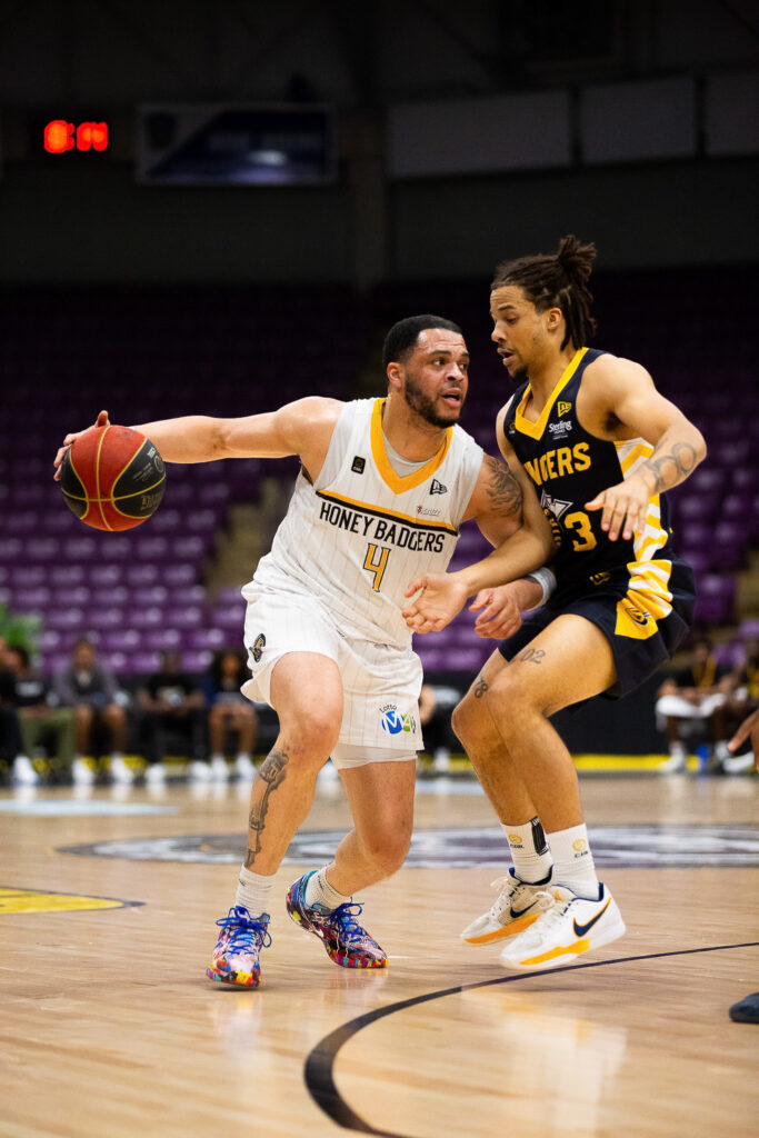 Two basketball athletes
