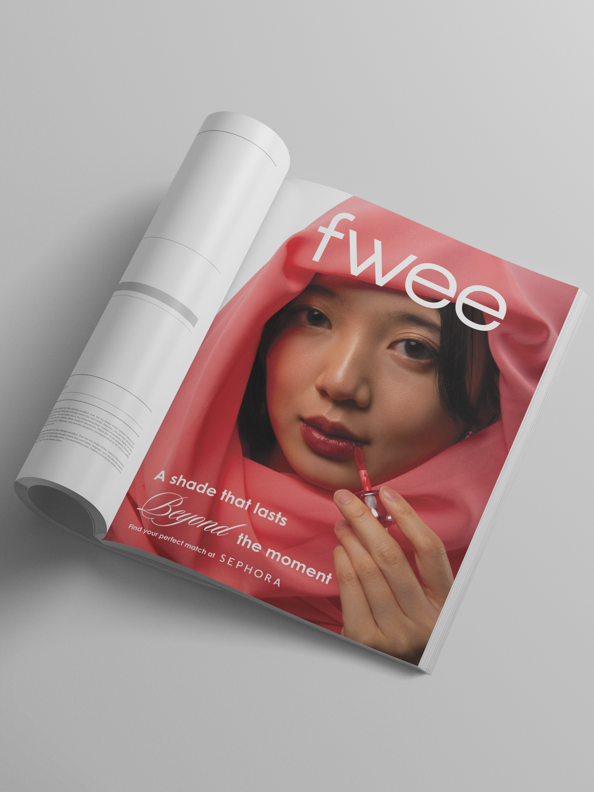 magazine of a makeup product